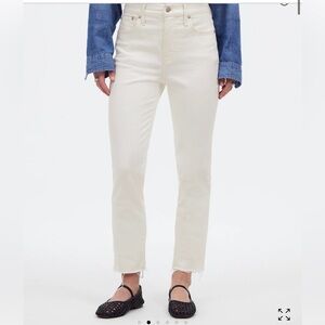 Madewell Cream High-Rise Jeans perfect vintage Jean